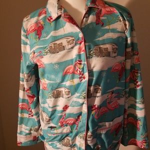 Nick & Nora Flamingo RV Pajamas XL